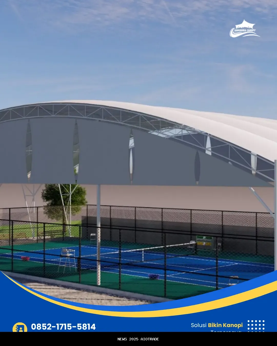 Atap Lapangan Padel Meruya Jakbar Roboh Saat Hujan Lebat dan Angin Kencang