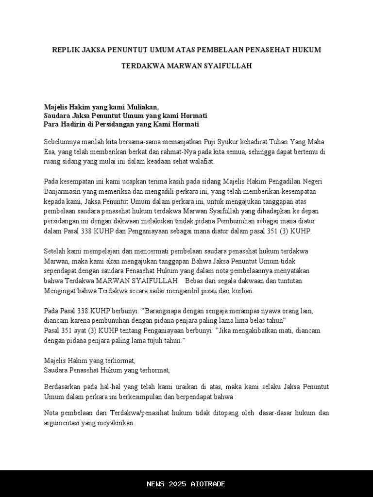 Pembelaan 22 Terdakwa oleh Penasehat Hukum