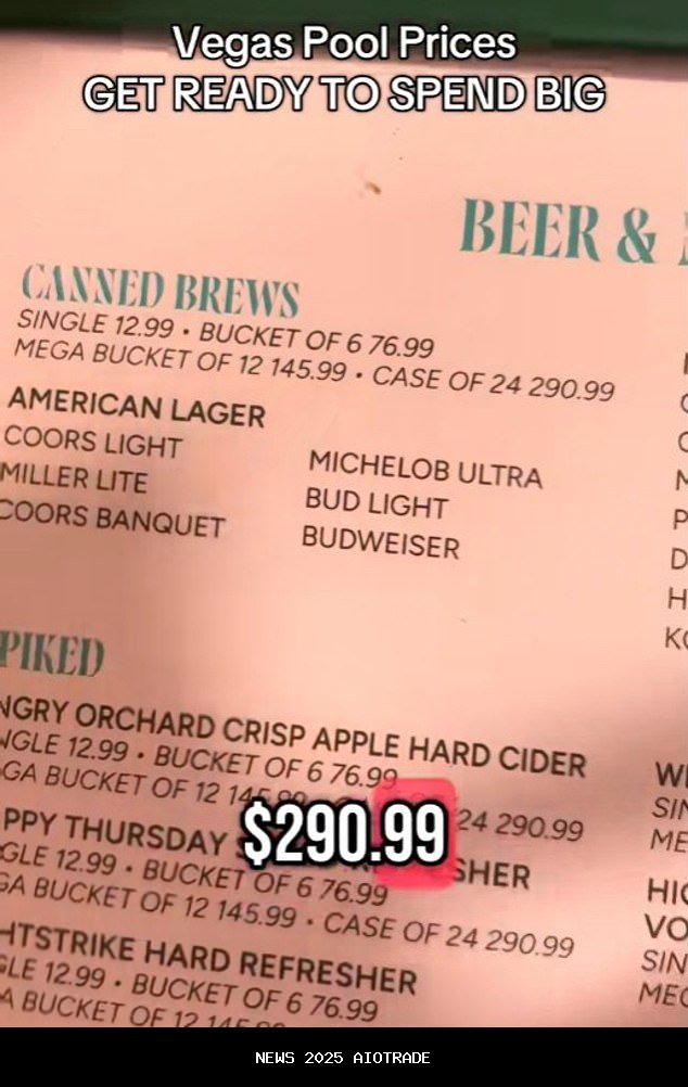 Harga minuman Las Vegas yang menyiksa viral setelah pariwisata menurun di kota tersebut