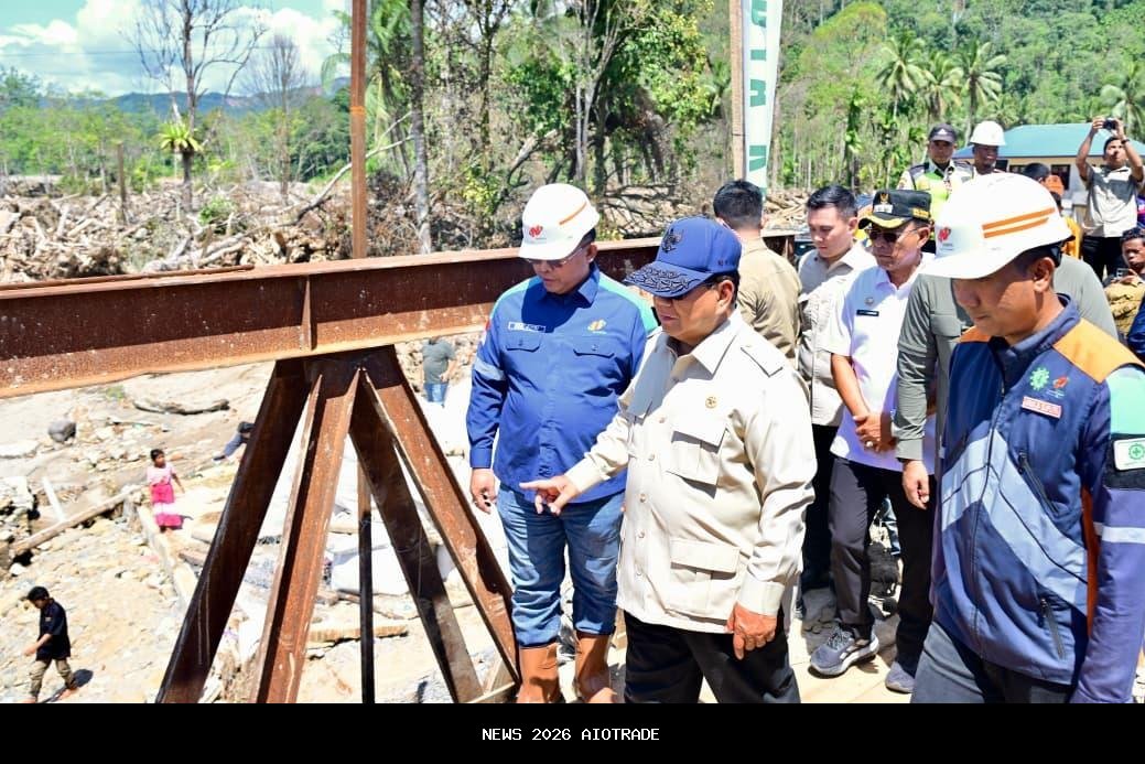 Momen Prabowo Pantau Pembangunan Jembatan di Sumut