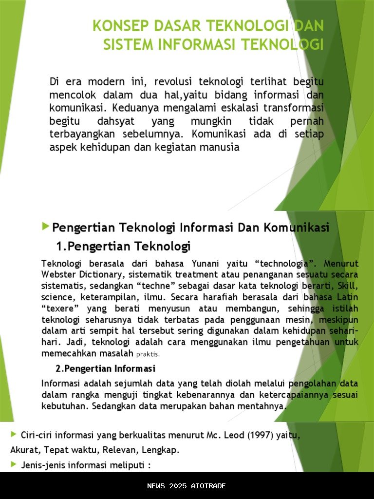 Dasar Teknologi yang Harus Dikuasai