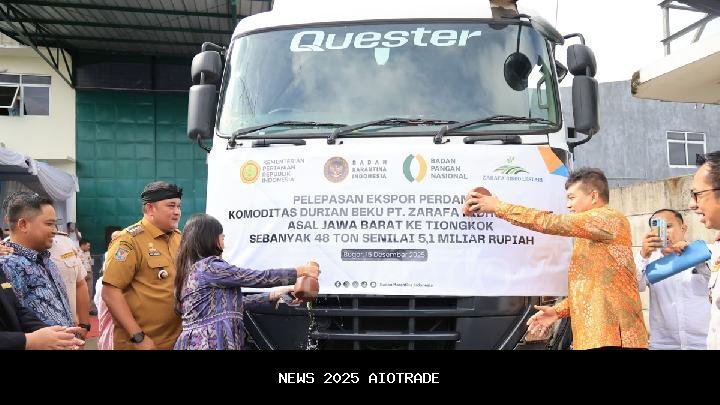 Indonesia Kirim 48 Ton Durian Beku Pertama ke Cina