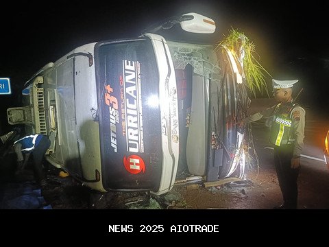 Bus Haryanto Terguling di Tol Batang, 3 Penumpang Meninggal Dunia