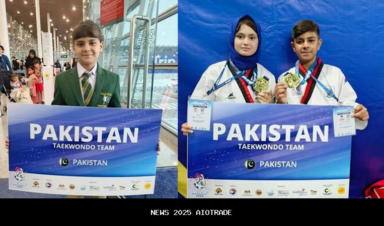 Tiga bersaudara Pakistan meraih empat medali dalam kejuaraan taekwondo