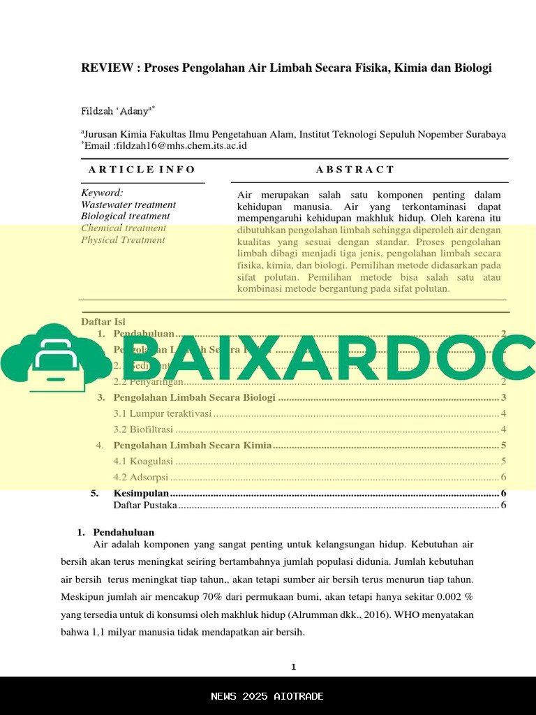 Profesor Fisika Undip Ubah Limbah Industri Jadi Air Bersih