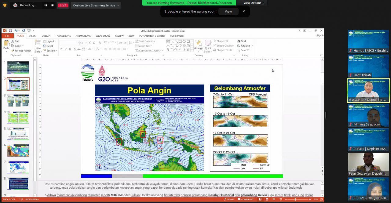 Masyarakat Sulut Diminta Waspada 25-26 Oktober 2025, BMKG Prediksi Cuaca Ekstrem