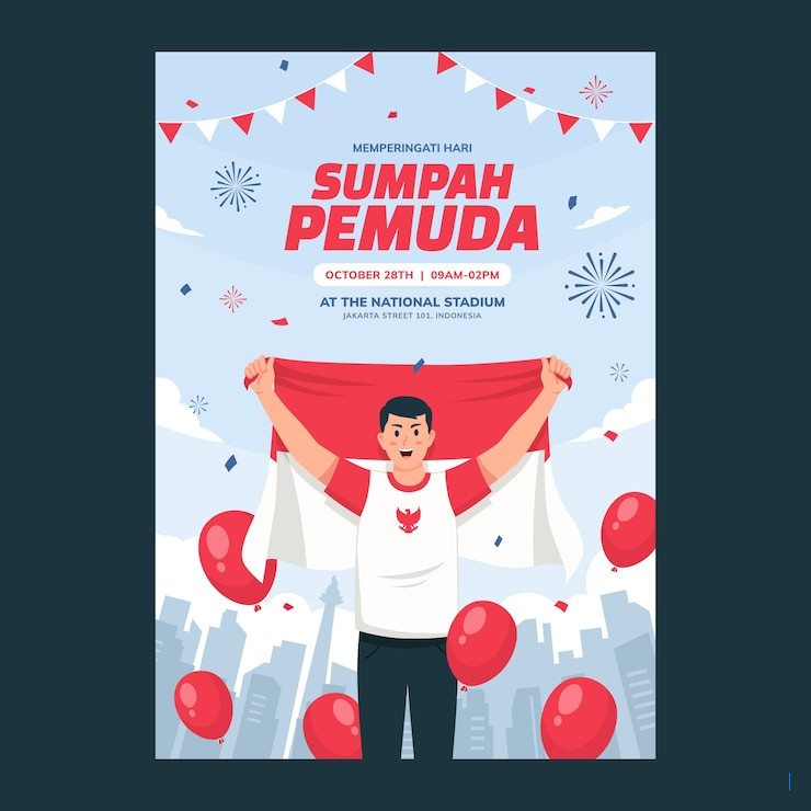 Poster 105 Tahun Sumpah Pemuda 2025 yang Keren, Inspiratif, dan Bersemangat