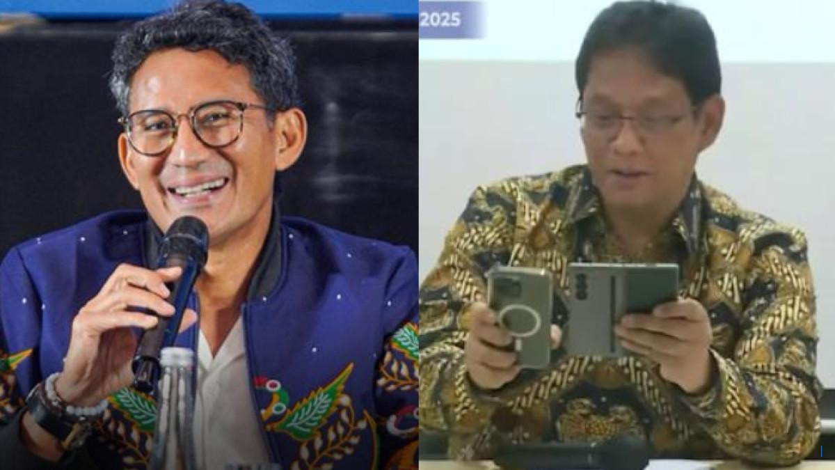 Sandal Mewah di Bawah, Sandiaga dan Purbaya Jadi Sorotan Soal Ponsel