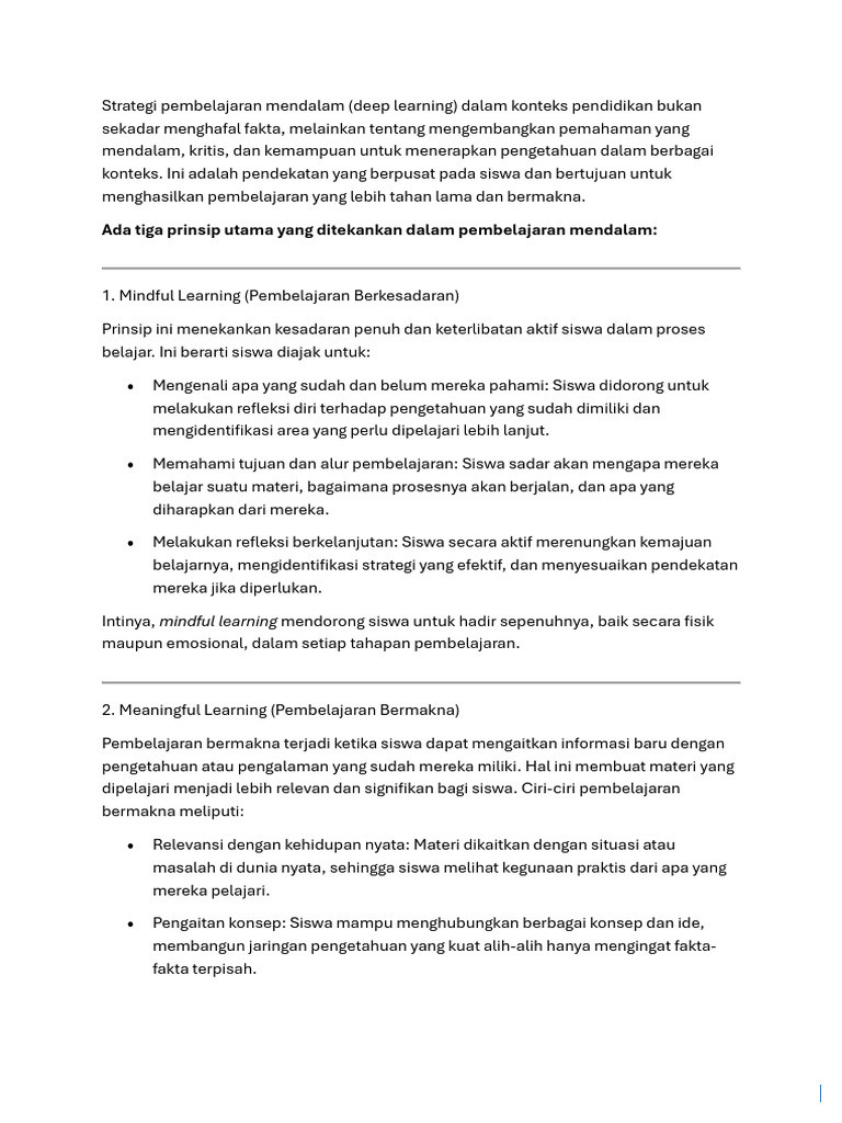 Tiga Prinsip Utama dalam Pembelajaran Mendalam