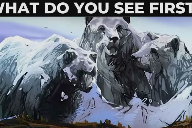 3 Beruang atau Gunung? Coba Selesaikan Ilusi Optik Ini!