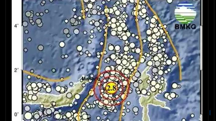 Gempa Magnitudo 2,8 Guncang Ternate-Malut dengan Kedalaman 37 Kilometer