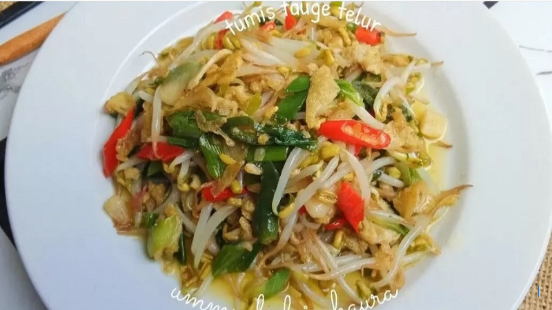 Resep Tumis Tauge Telur